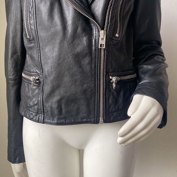 Allsaints Black leather biker jacket, almost new! - Picture 4 of 17